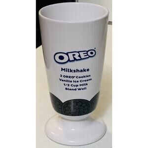 OREO White Ceramic Milkshake Tumbler/ Mug 16oz Recipe on Front
